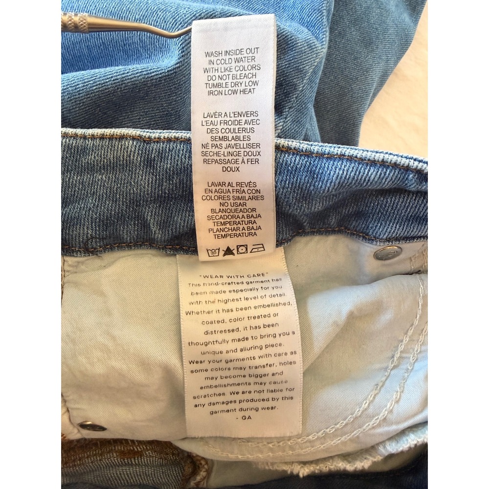 Good American Good Legs Skinny Jeans Blue Distressed High‎ Rise GLCNF731T 14/32 - Picture 6 of 8